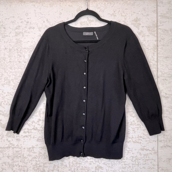 Gnu Black Cardigan Button Up Large - Picture 9 of 13